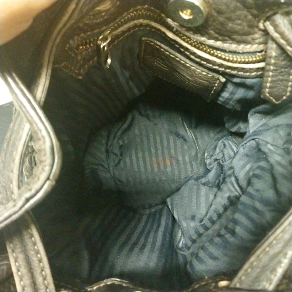 Vintage Coach Sonoma Drawstring Pebbeled Leather Bag in Black. #4923 - Picture 9 of 11